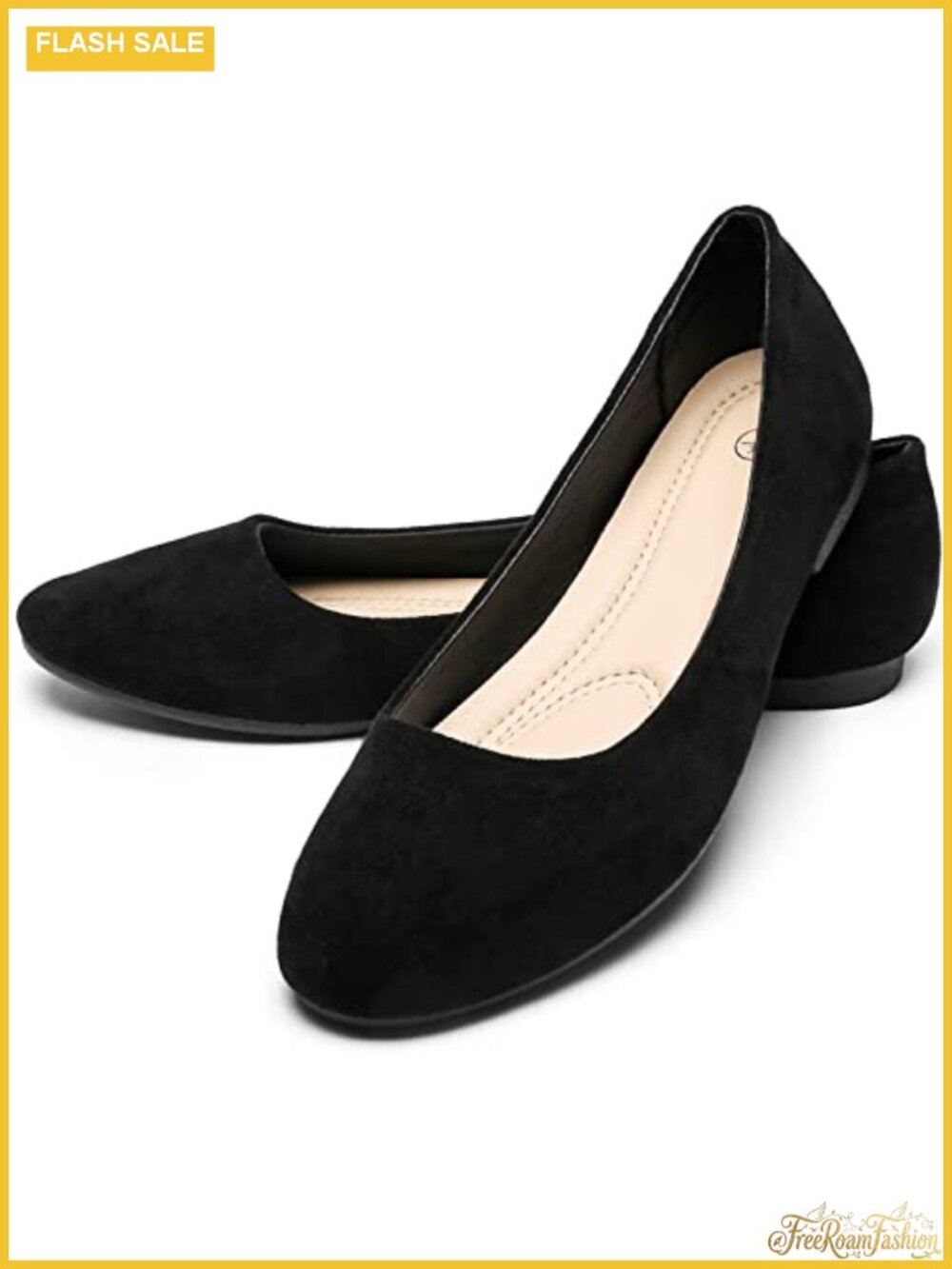 Black Ballet Flats Slip On Shoes